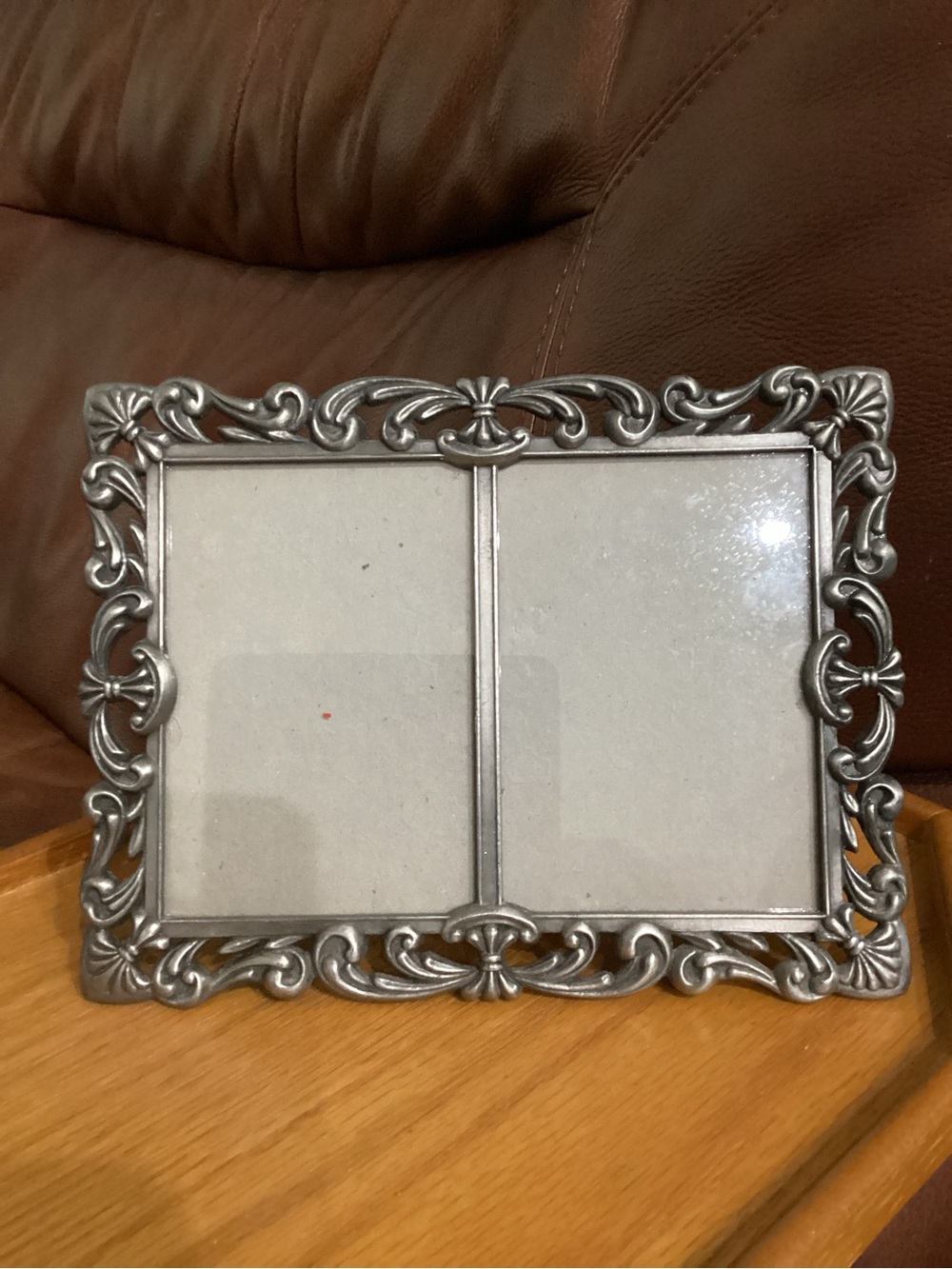 Ornate Silver Double Photo Frame - Home Accents